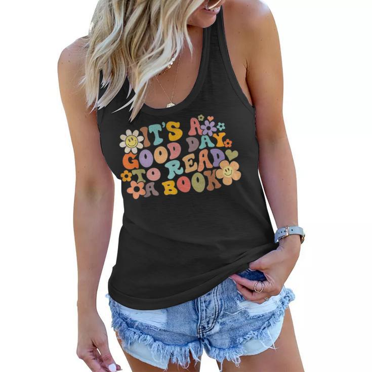 Its Good Day To Read Book Funny Library Reading Lovers   Women Flowy Tank