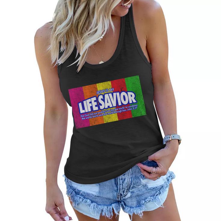 Jesus Is My Life Savior Tshirt Women Flowy Tank