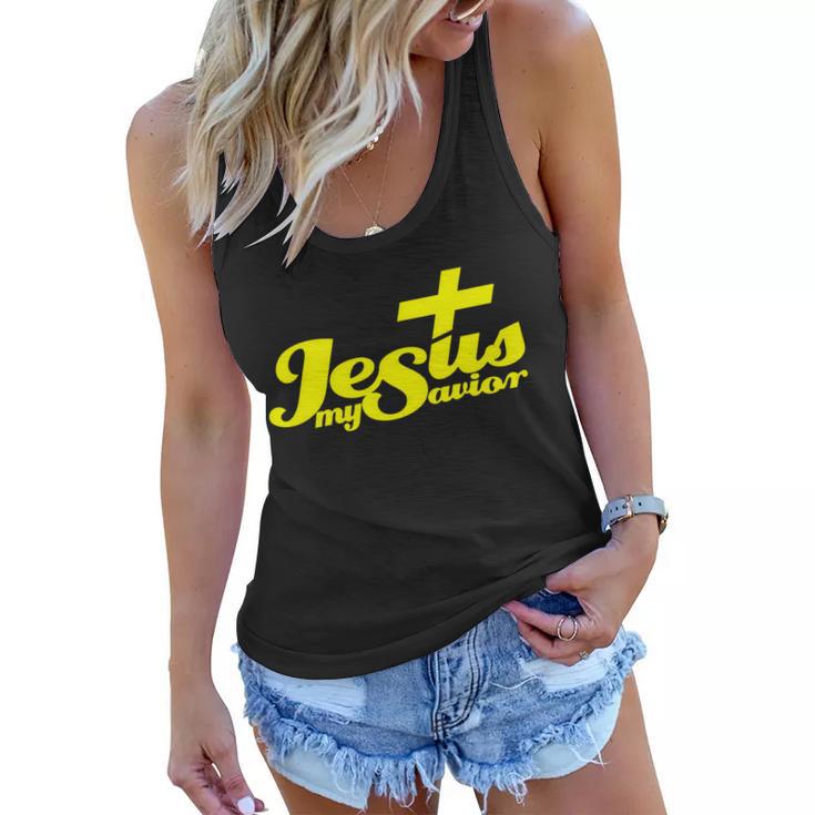 Jesus My Savior Christian Catholic Tshirt Women Flowy Tank