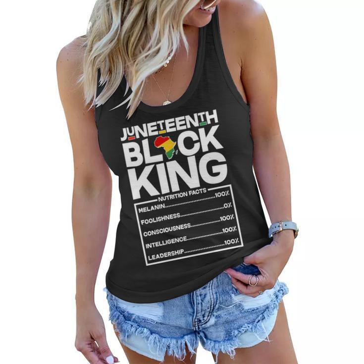 Juneteenth Black King Nutrition Facts Tshirt Women Flowy Tank