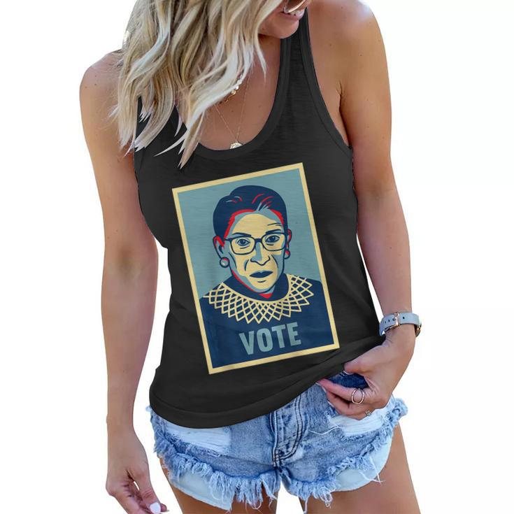 Jusice Ruth Bader Ginsburg Rbg Vote Voting Election Women Flowy Tank