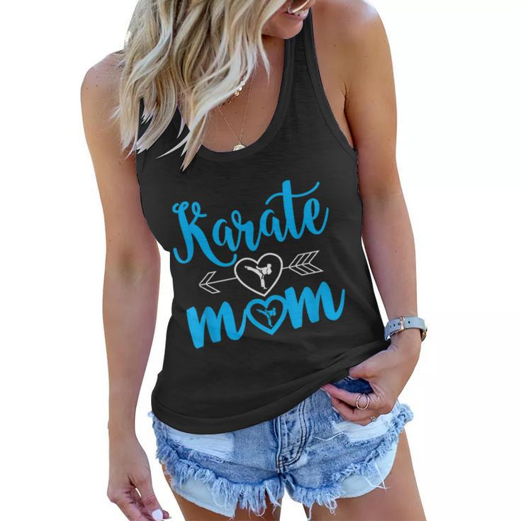 Karate Mom Funny Proud Karate Mom Graphic Design Printed Casual Daily Basic Women Flowy Tank