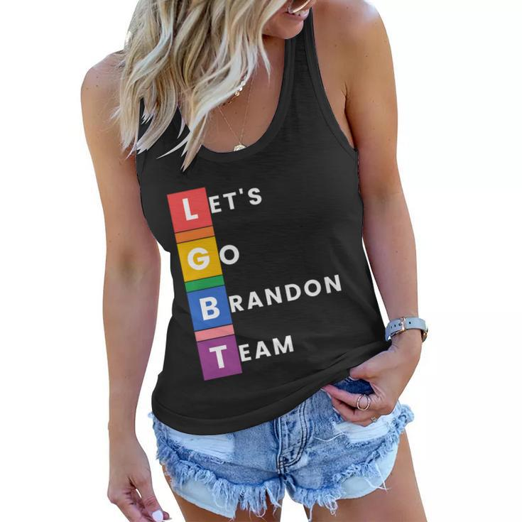 Lgbt Lets Go Brandon Team Funny Women Flowy Tank