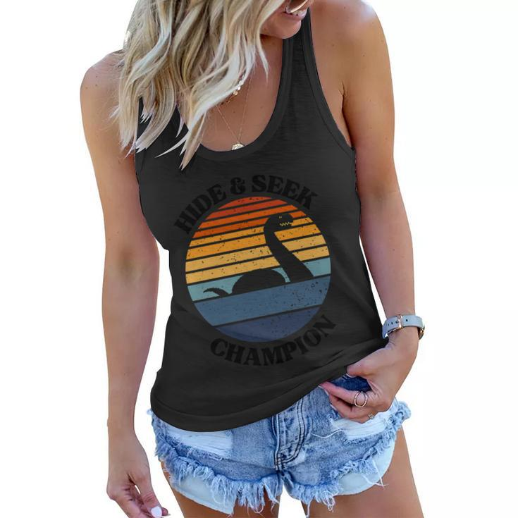 Loch Ness Monster Vintage Sunset Gift Hide And Seek Champion Funny Gift Women Flowy Tank
