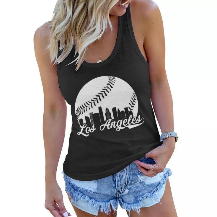 Los Angeles Baseball Vintage La Fan Gear Tshirt Women Flowy Tank