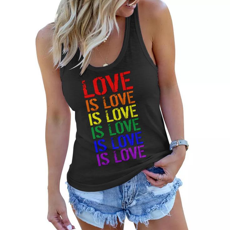 Love Is Love Rainbow Colors Women Flowy Tank