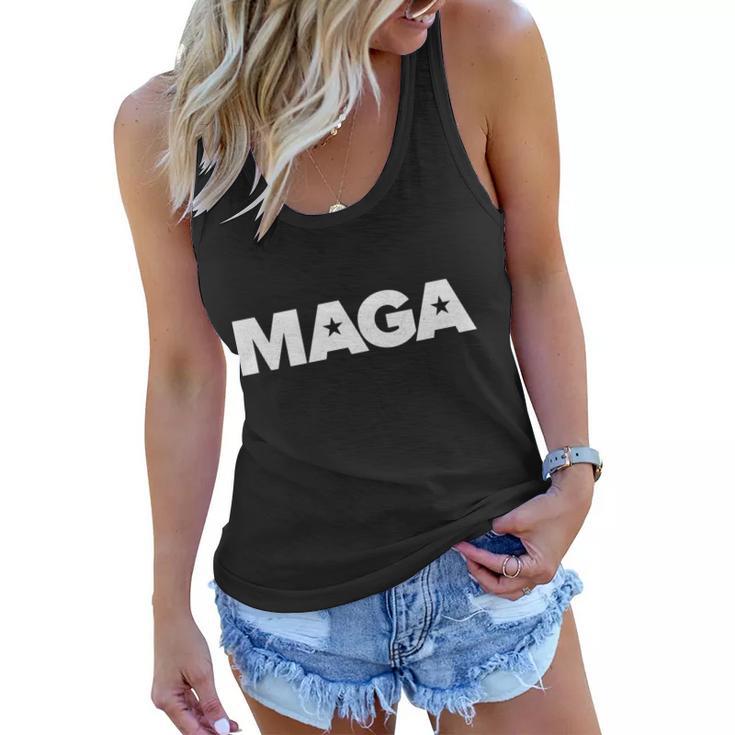 Maga Distressed Logo Make America Great Again Tshirt Women Flowy Tank