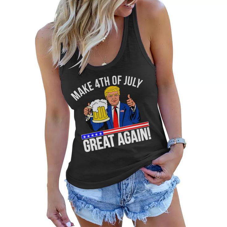 Make 4Th Of July Great Again Donald Trump Beer Usa Tshirt Women Flowy Tank