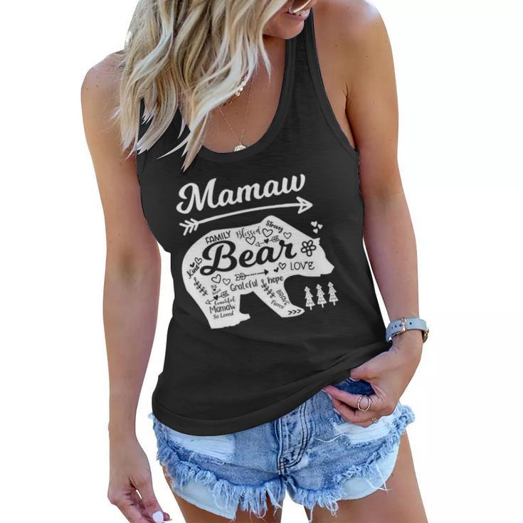 Mamaw Bear Words Of Love With Doodle Graphics Grandma Gifts Women Flowy Tank