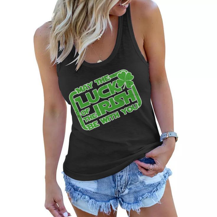 May The Luck Of The Irish Be With You Graphic Design Printed Casual Daily Basic Women Flowy Tank