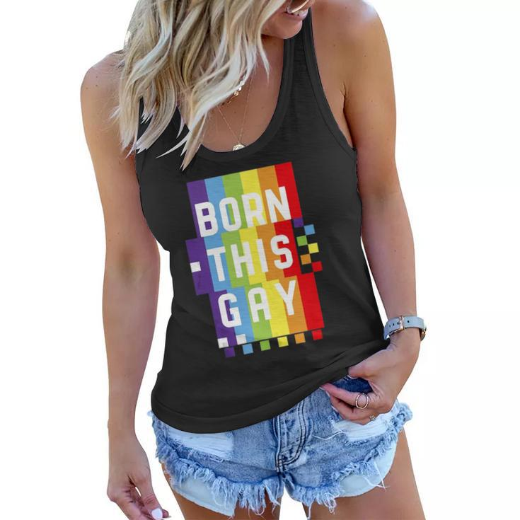 Mens Born This Gay Quote Pride Month Rainbow Women Flowy Tank