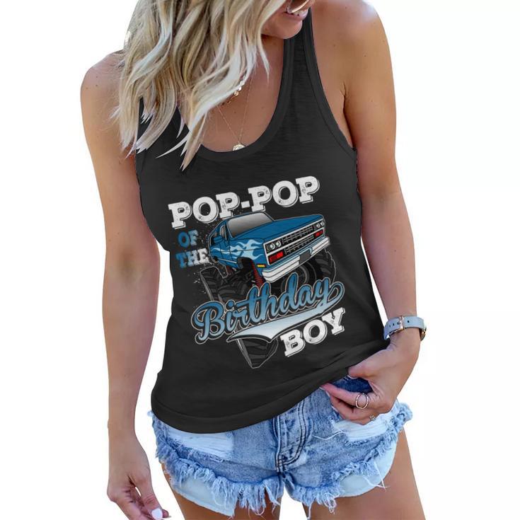 Mens Popgiftpop Of The Birthday Boy Monster Truck Birthday Gift Women Flowy Tank