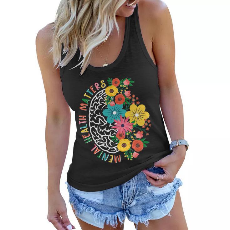 Mental Health Matters Flowering Mind Women Flowy Tank