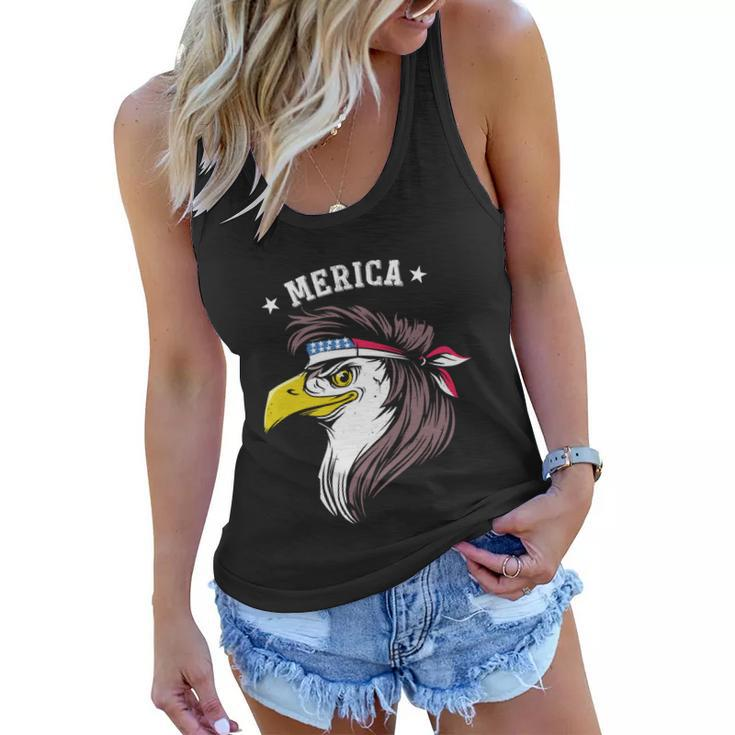 Merica Funny Gift Funny Eagle Mullet Funny Gift 4Th Of July Funny Gift Patriotic Women Flowy Tank