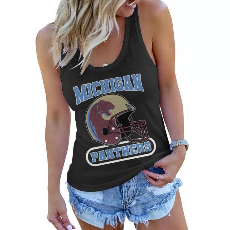 Michigan Panthers Football Logo Women Flowy Tank