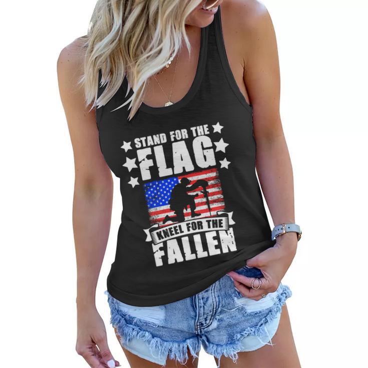 Military American Flag Soldier Veteran Day Memorial Day Gift Women Flowy Tank