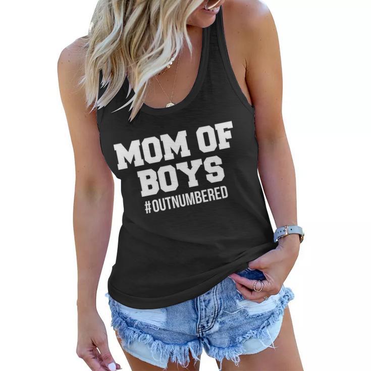 Mom Of Boys Hashtag Out Numbered Tshirt Women Flowy Tank