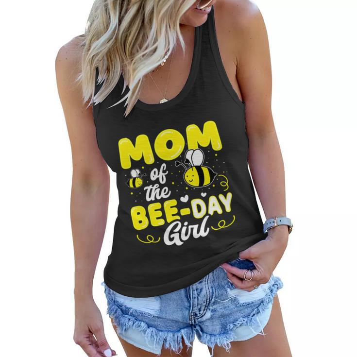 Mom Of The Bee Day Girl Party Birthday Sweet Women Flowy Tank