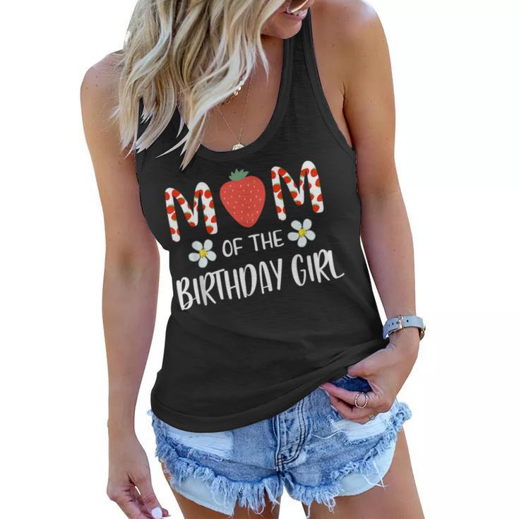 Mom Of The Birthday Girl First Birthday Berry Themed Party  Women Flowy Tank