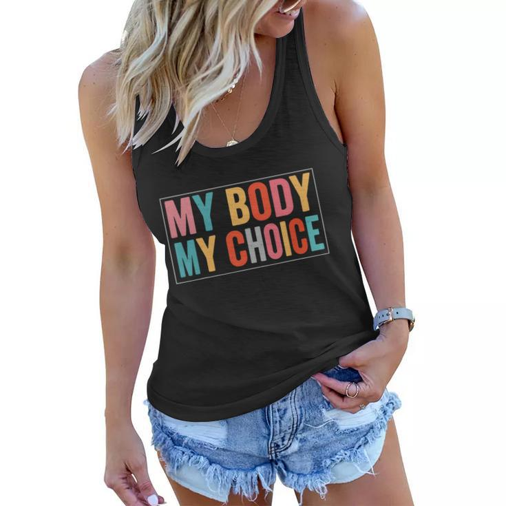 My Body Choice Uterus Business Women V2 Women Flowy Tank