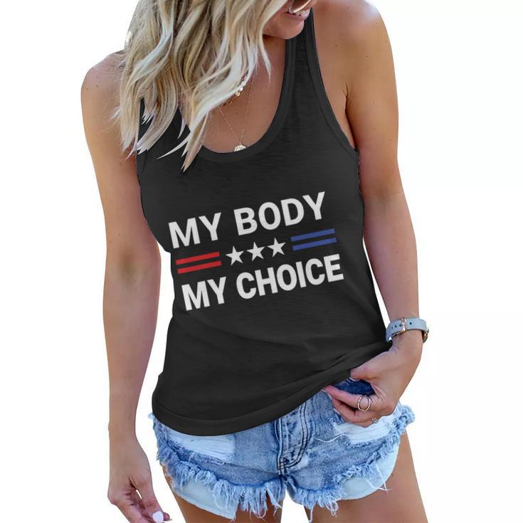 My Body My Choice Shirt With Us Flag Women Flowy Tank