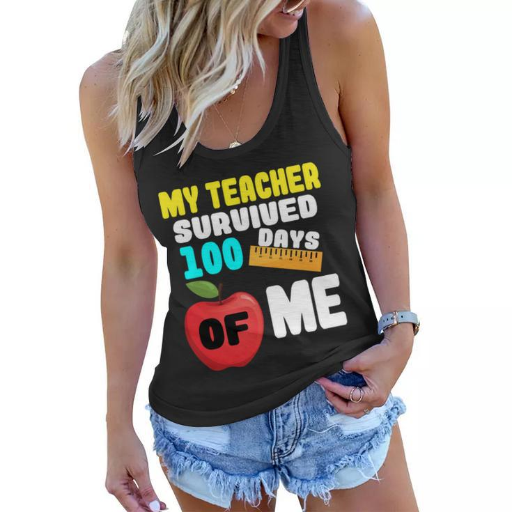 My Teacher Survived 100 Days Of Me V2 Women Flowy Tank
