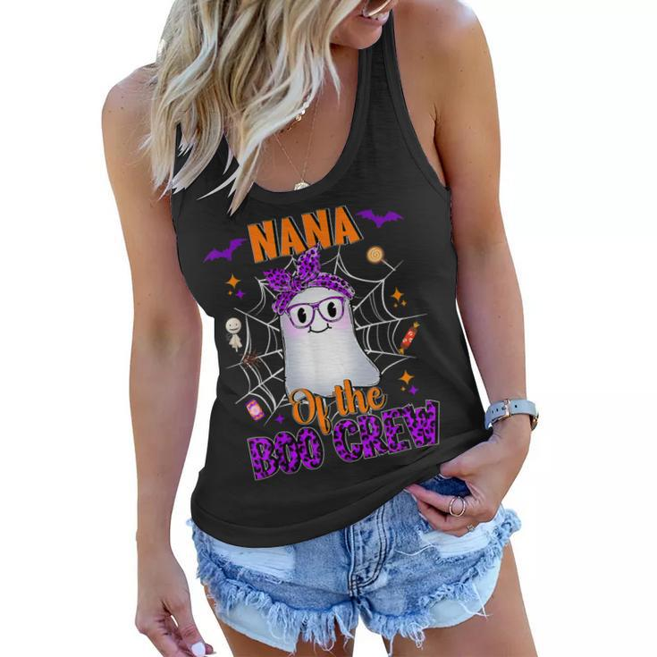 Nana Boo Crew Ghost Funny Matching Family Grandma Halloween  Women Flowy Tank