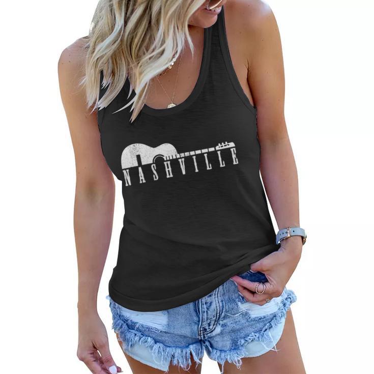 Nashville Tennessee Country Music City Guitar Gift Cute Gift Women Flowy Tank