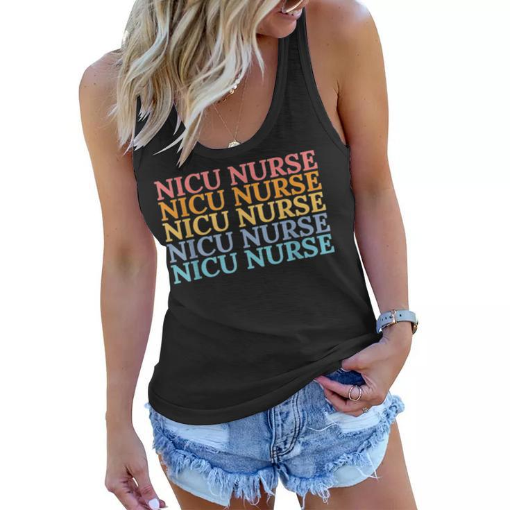 Nicu Nurse Neonatal Labor Intensive Care Unit Nurse  V2 Women Flowy Tank