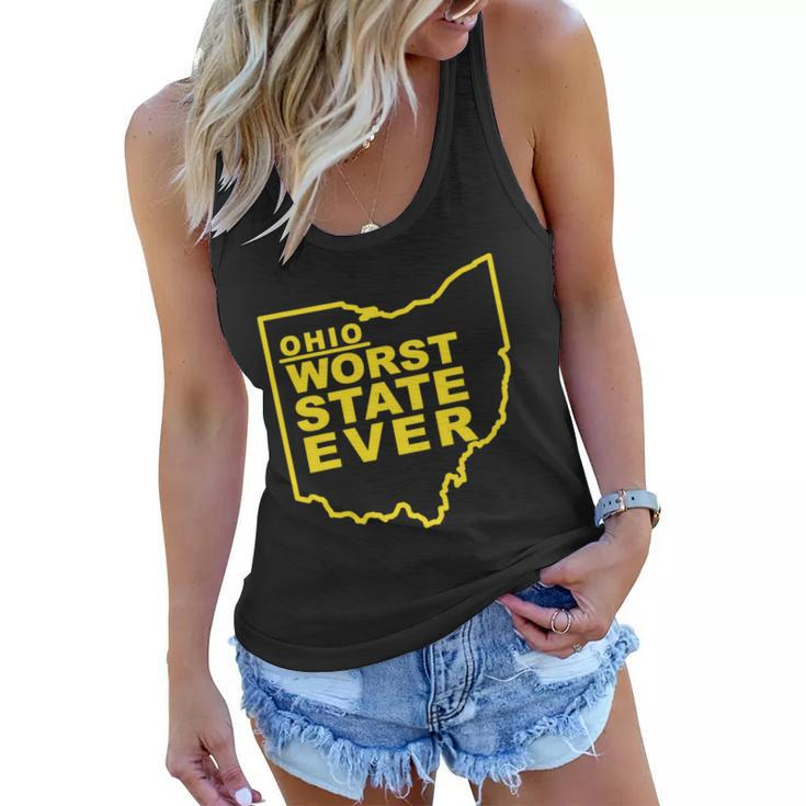 Ohio Worst State Ever Tshirt Women Flowy Tank