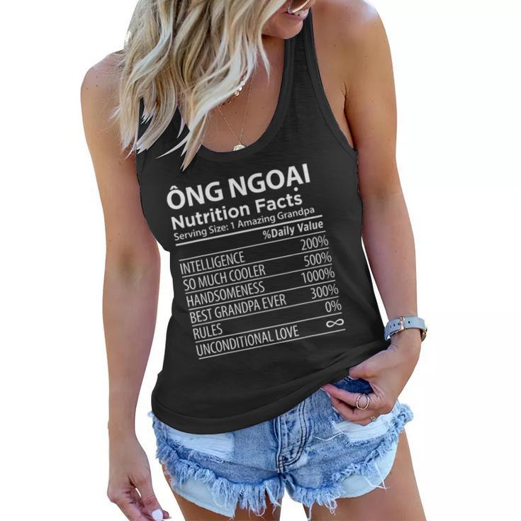 Ong Ngoai Nutrition Facts Vietnamese Grandpa Women Flowy Tank