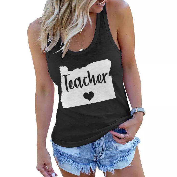 Oregon Teacher Red For Ed Women Flowy Tank