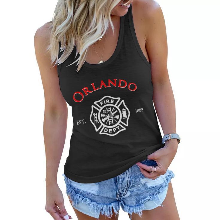 Orlando Florida Fire Rescue Department Firefighter Duty Women Flowy Tank