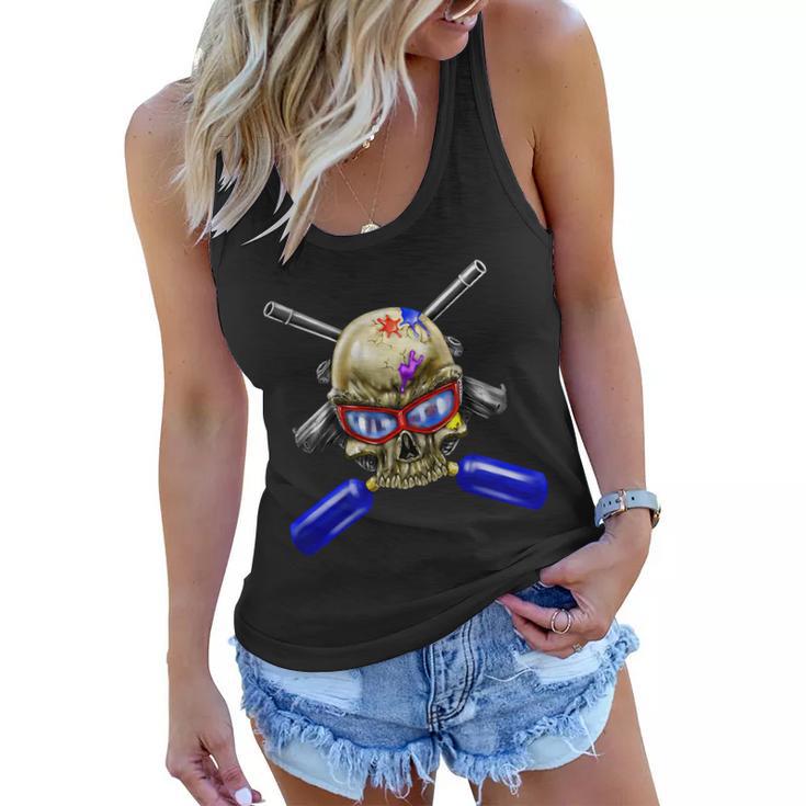 Paintball Skull Women Flowy Tank