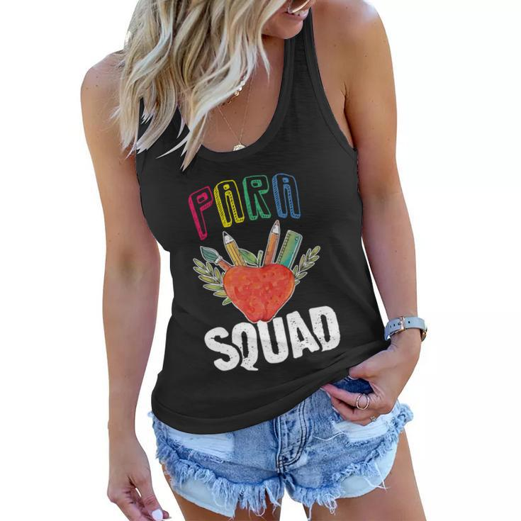 Paraprofessional Squad Para Squad Special Ed Teacher Great Gift Women Flowy Tank