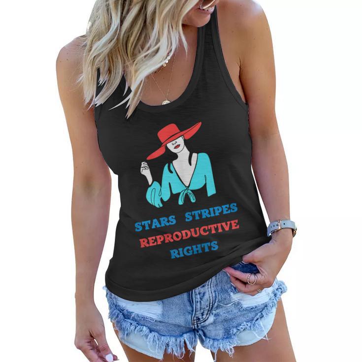 Patriotic 4Th Of July Shirt Stars Stripes Reproductive Right Women Flowy Tank