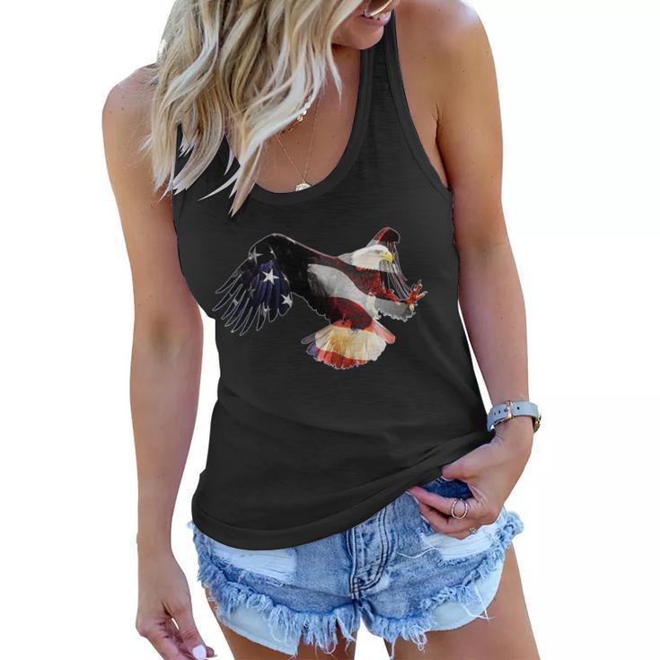 Patriotic American Bold Eagle Women Flowy Tank