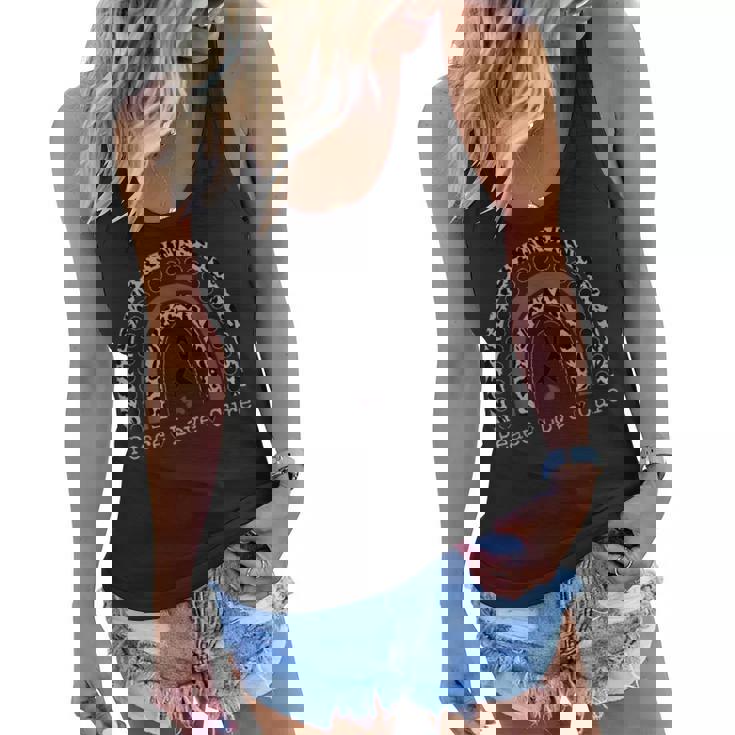 Peace Love Cure Melanoma Cancer Awareness Leopard Rainbow Women Flowy Tank Peace Love Cure Melanoma Cancer Awareness Leopard Rainbow Women Flowy Tank