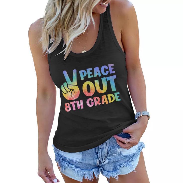 Peace Out 8Th Grade 2022 Graduate Happy Last Day Of School Gift V2 Women Flowy Tank