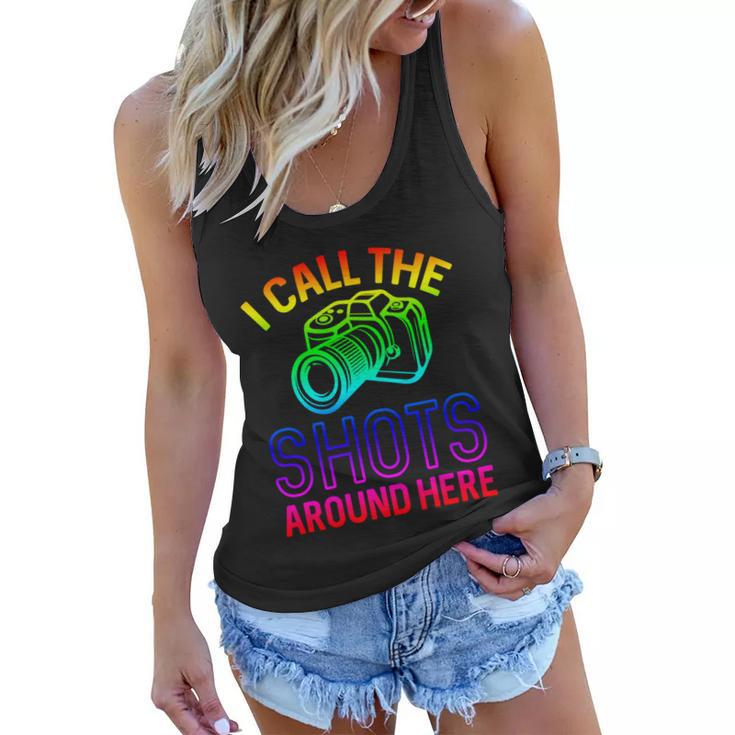 Photographer And Photoghraphy I Call The Shots Around Here Gift Women Flowy Tank