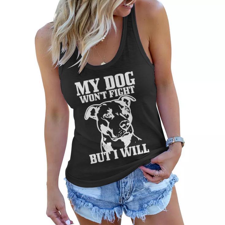 Pitbull Funny Dog Pitbull Mom Pitbull Dad Cute Gift Women Flowy Tank