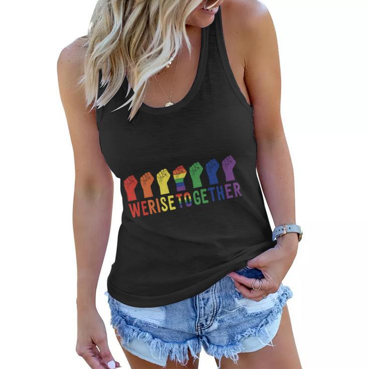 Pride Month We Rise Together Lgbt Pride Women Flowy Tank