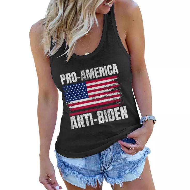 Pro America Anti Joe Biden Usa Flag Political Patriot Women Flowy Tank