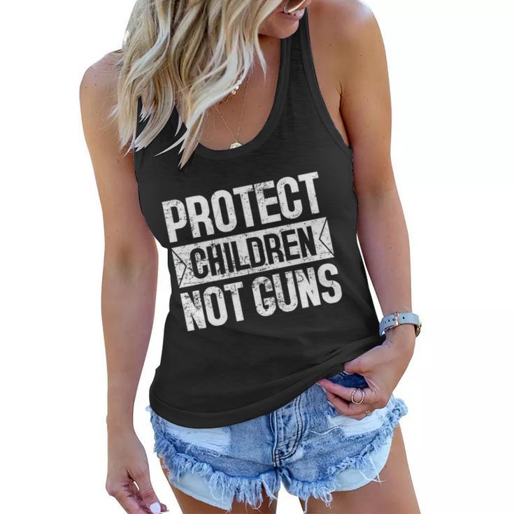 Protect Children Not Guns Enough End Gun Violence Women Flowy Tank