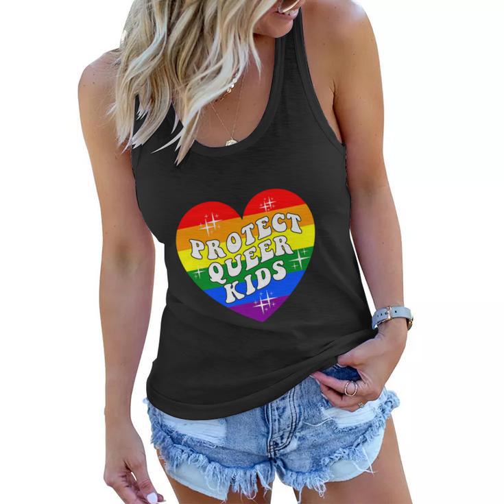 Protect Queer Kids Lgbtq Gay Pride Month Women Flowy Tank