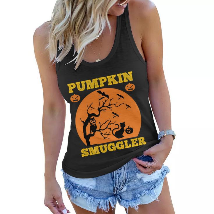 Pumpkin Smuggler Funny Halloween Quote Women Flowy Tank