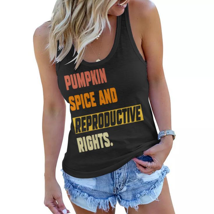 Pumpkin Spice & Reproductive Rights Feminist Pro Choice Fall Women Flowy Tank