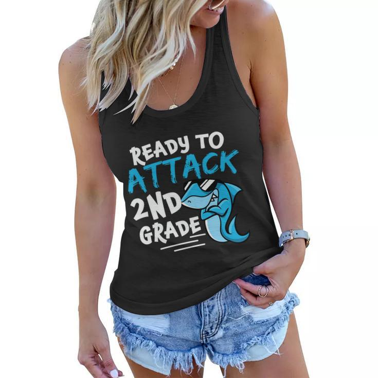 Ready To Attack 2Nd Grade Back To School First Day Of School Women Flowy Tank