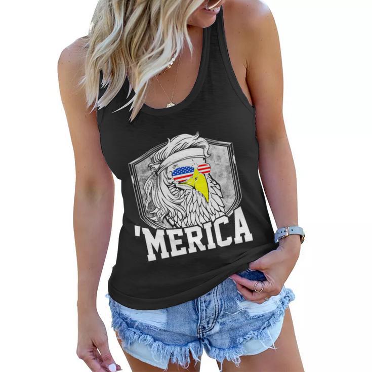 Redneck 4Th Of July Mullet Eagle Funny Bald Eagle ‘Merica Cool Gift Women Flowy Tank