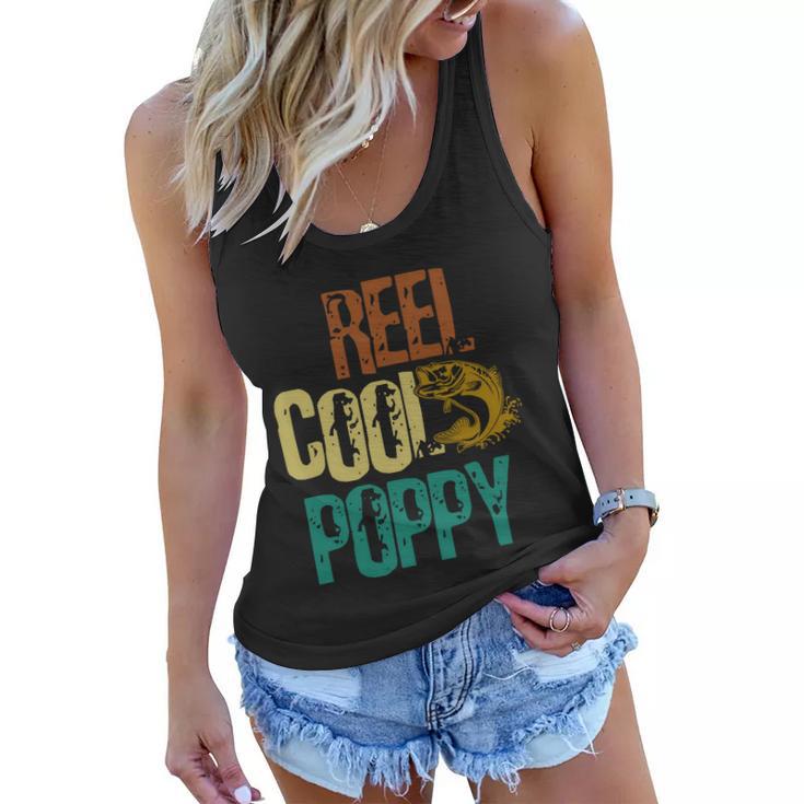 Reel Cool Poppy Vintage Fishing Women Flowy Tank